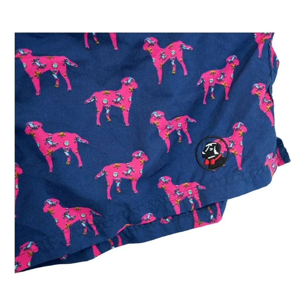 Swim Stuff Southern Proper Men's Trunks‎ Blue And Dogs Prints Size XL